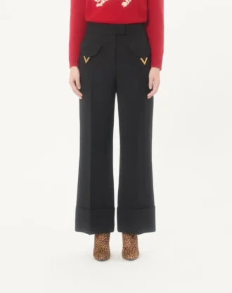 Pantalon en crêpe couture