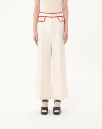 Pantalon en crêpe couture