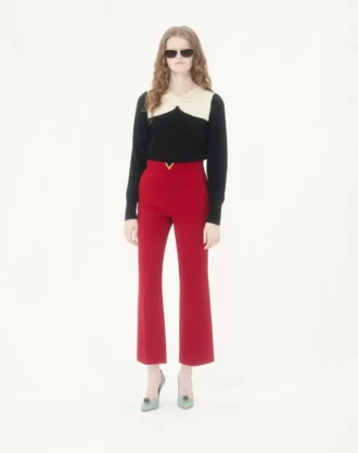 Pantalon en crêpe de laine