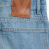Pantalon en denim avec bordures jacquard Pantalon en denim avec bordures jacquard
