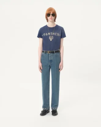 Pantalon en denim avec cabochons