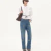 Pantalon en denim brodé Pantalon en denim brodé