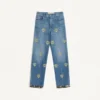 Pantalon en denim brodé Pantalon en denim brodé