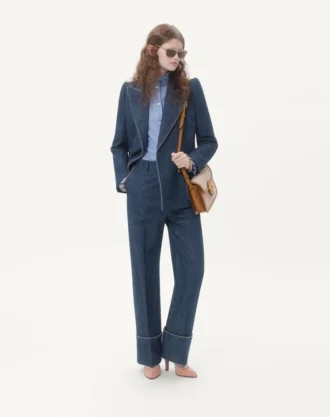 Pantalon en denim chambray