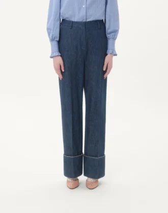 Pantalon en denim chambray