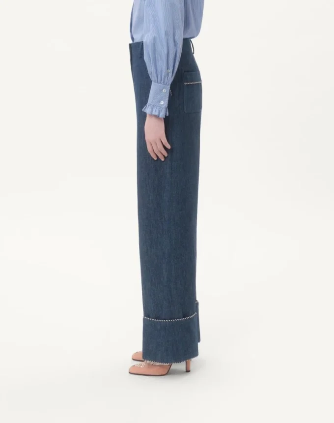 Pantalon en denim chambray Pantalon en denim chambray