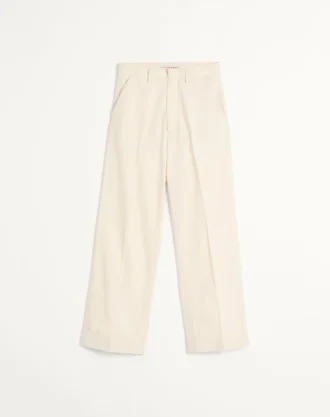 Pantalon en denim à revers