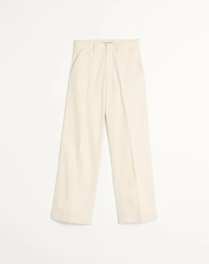 Pantalon en denim à revers Pantalon en denim à revers