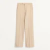Pantalon en gabardine de laine à revers Pantalon en gabardine de laine à revers
