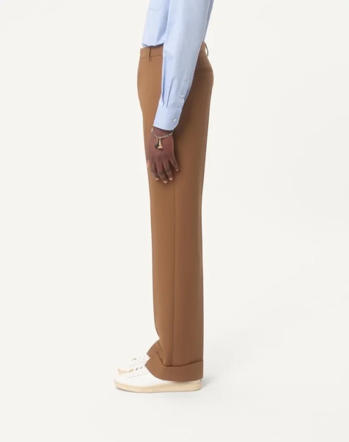Pantalon en gabardine à revers en nylon Pantalon en gabardine à revers en nylon