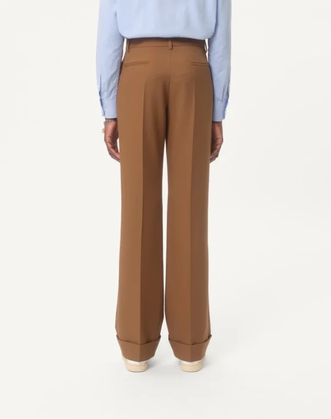 Pantalon en gabardine à revers en nylon Pantalon en gabardine à revers en nylon