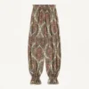 Pantalon en georgette imprimé cachemire Voyage Imaginaire Pantalon en georgette imprimé cachemire Voyage Imaginaire