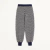 Pantalon en laine jacquard Toute La V Pantalon en laine jacquard Toute La V