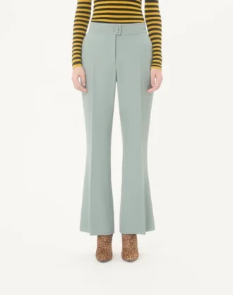 Pantalon en laine légère à carreaux