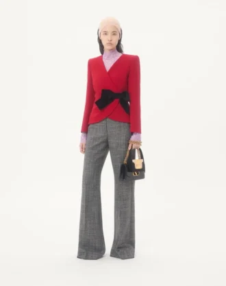 Pantalon en laine moulinée