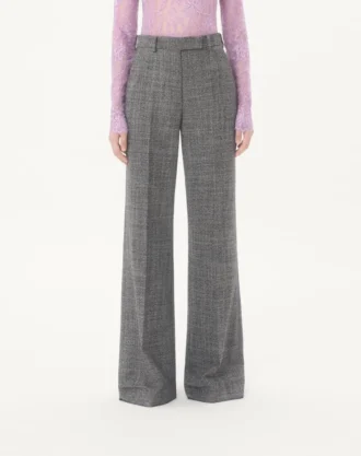 Pantalon en laine moulinée