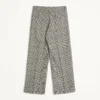 Pantalon en laine à revers avec motif à carreaux pied-de-poule Pantalon en laine à revers avec motif à carreaux pied-de-poule