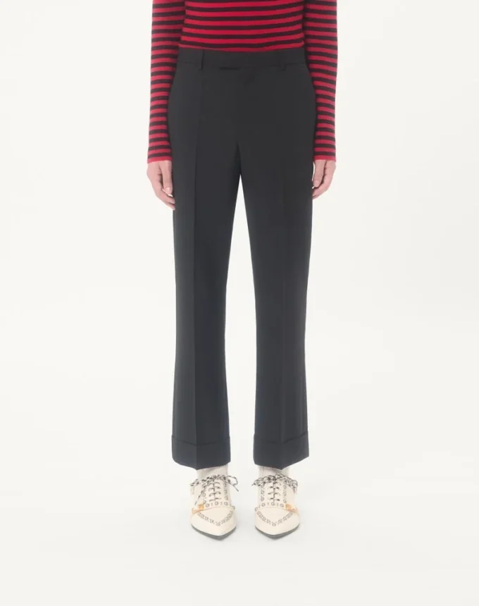 Pantalon en laine à revers Valentino Pantalon en laine à revers Valentino