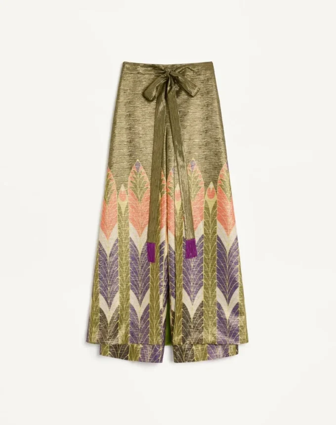 Pantalon en lurex imprimé Voyage Imaginaire Pantalon en lurex imprimé Voyage Imaginaire