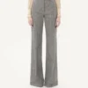 Pantalon en tissu natté boutonné Pantalon en tissu natté boutonné