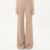 Pantalon en tissu natté boutonné Pantalon en tissu natté boutonné