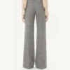 Pantalon en tissu natté boutonné Pantalon en tissu natté boutonné