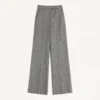 Pantalon en tissu natté boutonné Pantalon en tissu natté boutonné