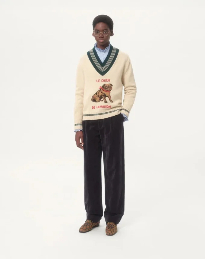 Pantalon en velours de coton et lin délavé Pantalon en velours de coton et lin délavé