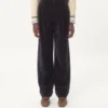Pantalon en velours de coton et lin délavé Pantalon en velours de coton et lin délavé