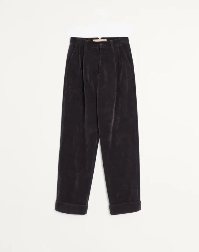Pantalon en velours de coton et lin délavé Pantalon en velours de coton et lin délavé