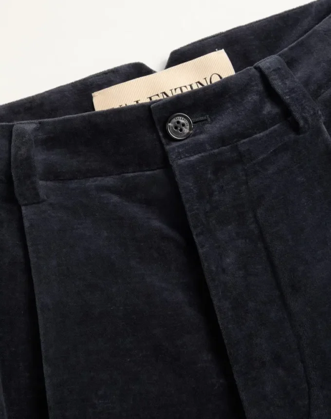 Pantalon en velours de coton et lin délavé Pantalon en velours de coton et lin délavé