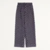 Pantalon léger en lin à revers avec imprimé Voyage Imaginaire Pantalon léger en lin à revers avec imprimé Voyage Imaginaire