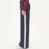 Pantalon Valentino en acétate avec patch VLogo Pantalon Valentino en acétate avec patch VLogo