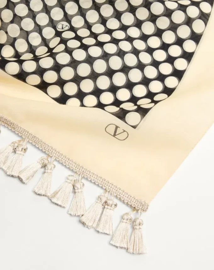 Pareo Escape en coton et soie à imprimé pois