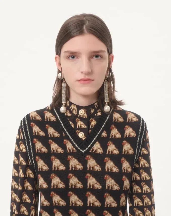 Petit gilet en laine jacquard Charles Petit gilet en laine jacquard Charles