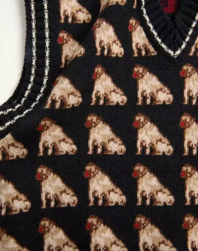 Petit gilet en laine jacquard Charles Petit gilet en laine jacquard Charles