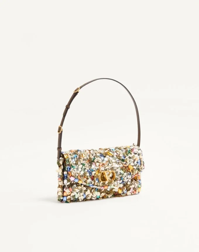 Petit sac à bandoulière brodé Valentino Garavani DeVain Petit sac à bandoulière brodé Valentino Garavani DeVain