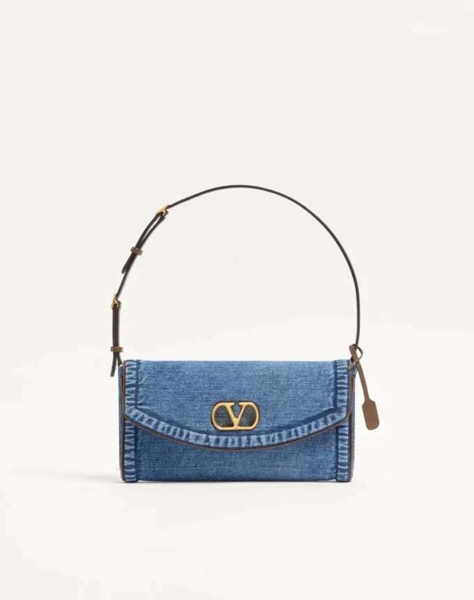 Petit sac à bandoulière en denim Valentino Garavani DeVain Petit sac à bandoulière en denim Valentino Garavani DeVain