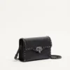 Petit sac à bandoulière Rockstud en cuir de veau grainé Petit sac à bandoulière Rockstud en cuir de veau grainé