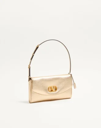 Petit sac à bandoulière Valentino Garavani DeVain en cuir nappa laminé