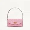 Petit sac à bandoulière Valentino Garavani DeVain en tissu jacquard cloqué. Petit sac à bandoulière Valentino Garavani DeVain en tissu jacquard cloqué.