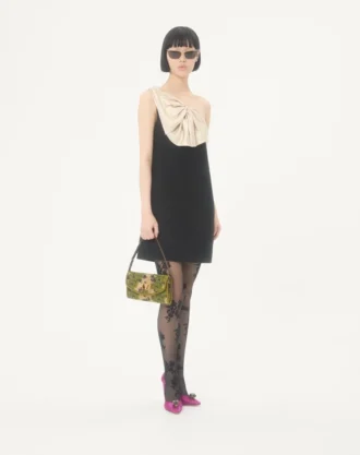 Petit sac à bandoulière Valentino Garavani DeVain en tissu jacquard lurex