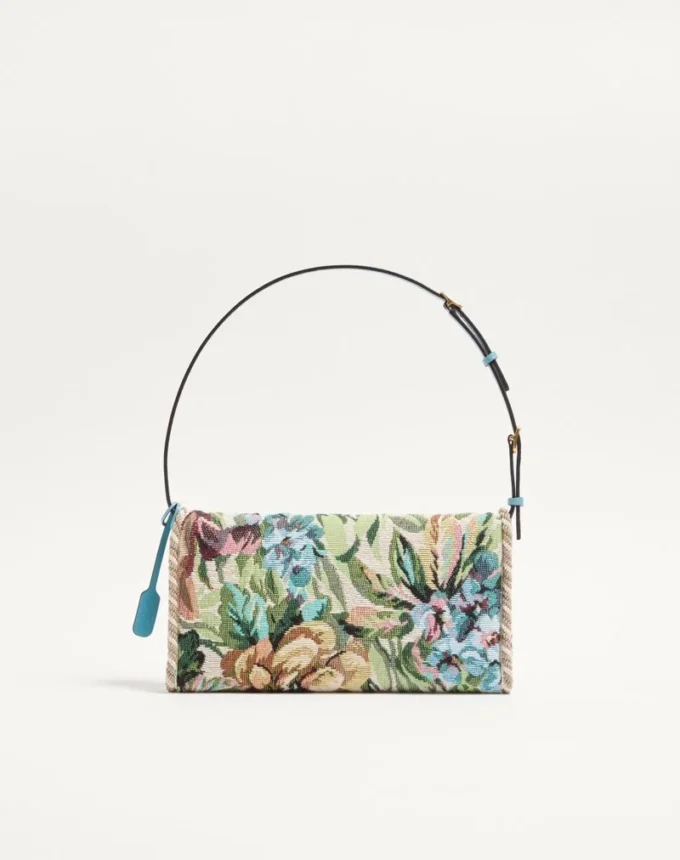 Petit sac à bandoulière Valentino Garavani DeVain en tissu jacquard Voyage Imaginaire Petit sac à bandoulière Valentino Garavani DeVain en tissu jacquard Voyage Imaginaire