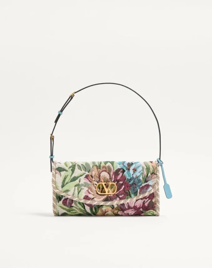 Petit sac à bandoulière Valentino Garavani DeVain en tissu jacquard Voyage Imaginaire Petit sac à bandoulière Valentino Garavani DeVain en tissu jacquard Voyage Imaginaire
