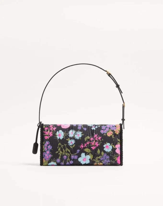 Petit sac à bandoulière Valentino Garavani DeVain en tissu moiré Papier Floral Petit sac à bandoulière Valentino Garavani DeVain en tissu moiré Papier Floral