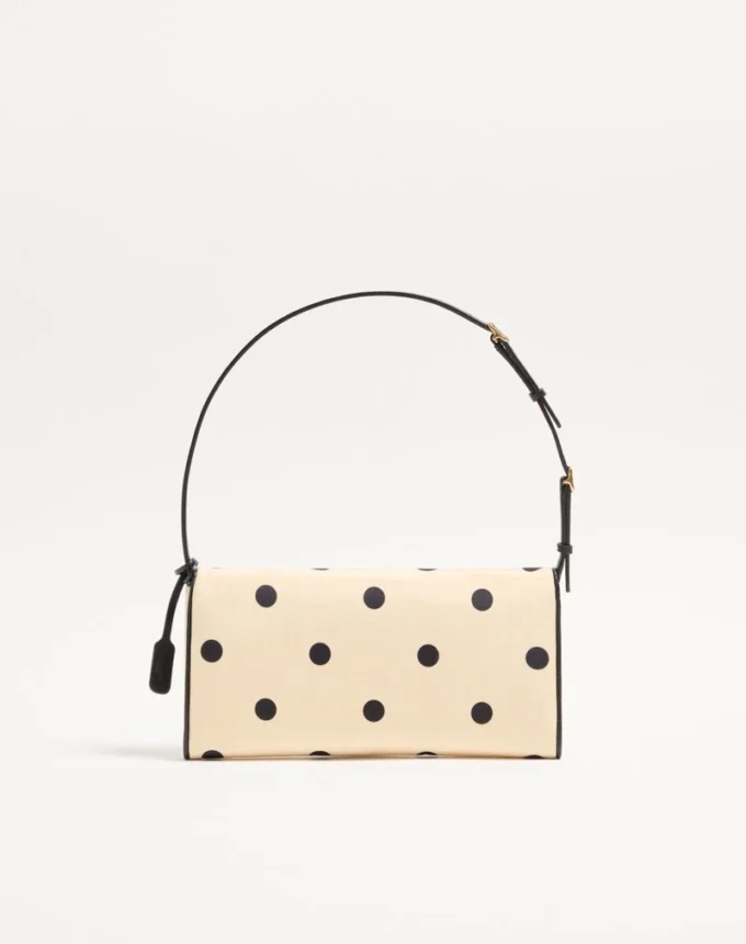 Petit sac à bandoulière Valentino Garavani DeVain en tissu moiré Plus De Pois Petit sac à bandoulière Valentino Garavani DeVain en tissu moiré Plus De Pois