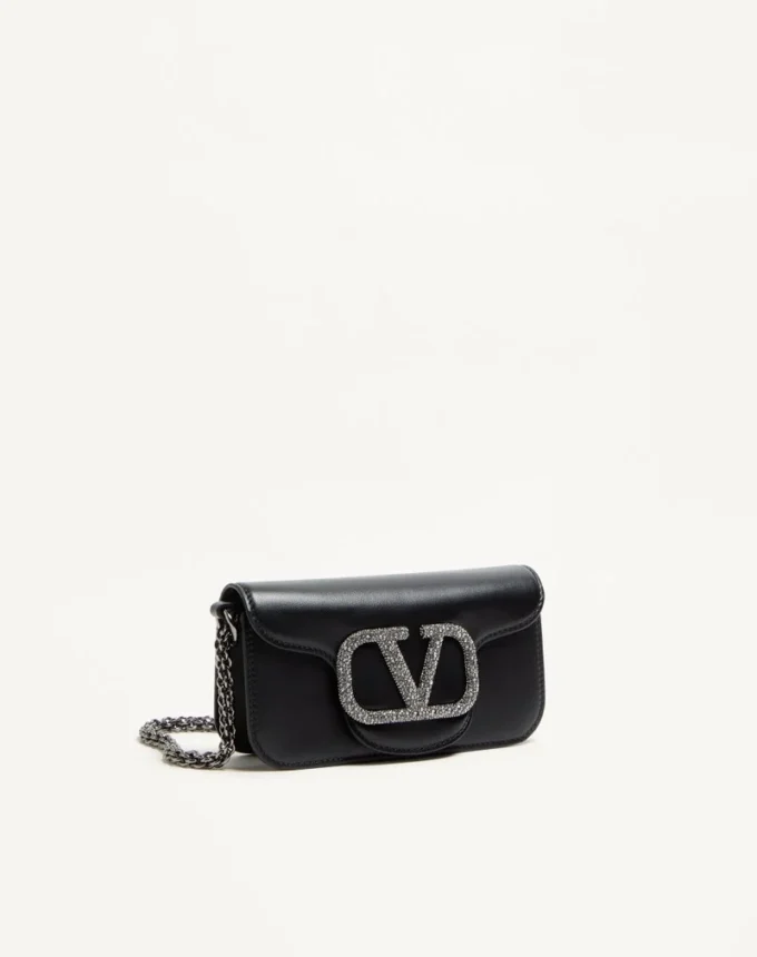 Petit sac à bandoulière Valentino Garavani Locò avec logo bijou Petit sac à bandoulière Valentino Garavani Locò avec logo bijou