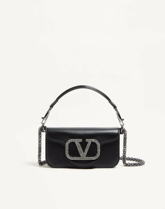 Petit sac à bandoulière Valentino Garavani Locò avec logo bijou Petit sac à bandoulière Valentino Garavani Locò avec logo bijou