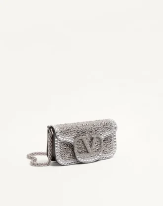 Petit sac à bandoulière Valentino Garavani Locò avec strass