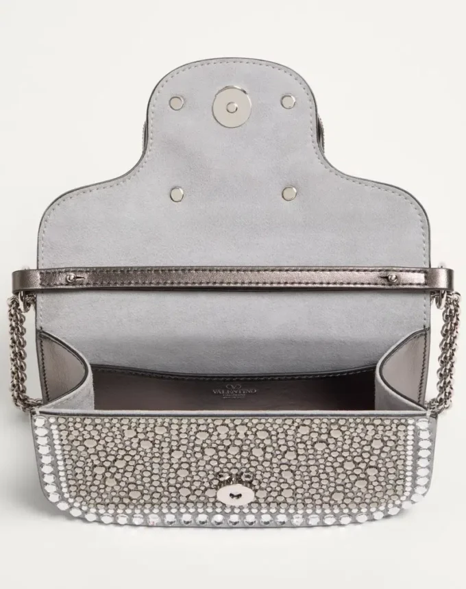 Petit sac à bandoulière Valentino Garavani Locò avec strass Petit sac à bandoulière Valentino Garavani Locò avec strass